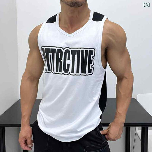 メンズ 表裏 綿 対照 スリムフィット ベスト ノースリーブ Tシャツ 筋肉 マッチョ フィットネス スポーツ ビーチ ショー 図 メンズ 表裏 綿 対照 スリムフィット ベスト ノースリーブ Tシャツ 筋肉 マッチョ フィットネス スポーツ ビーチ ショー 図