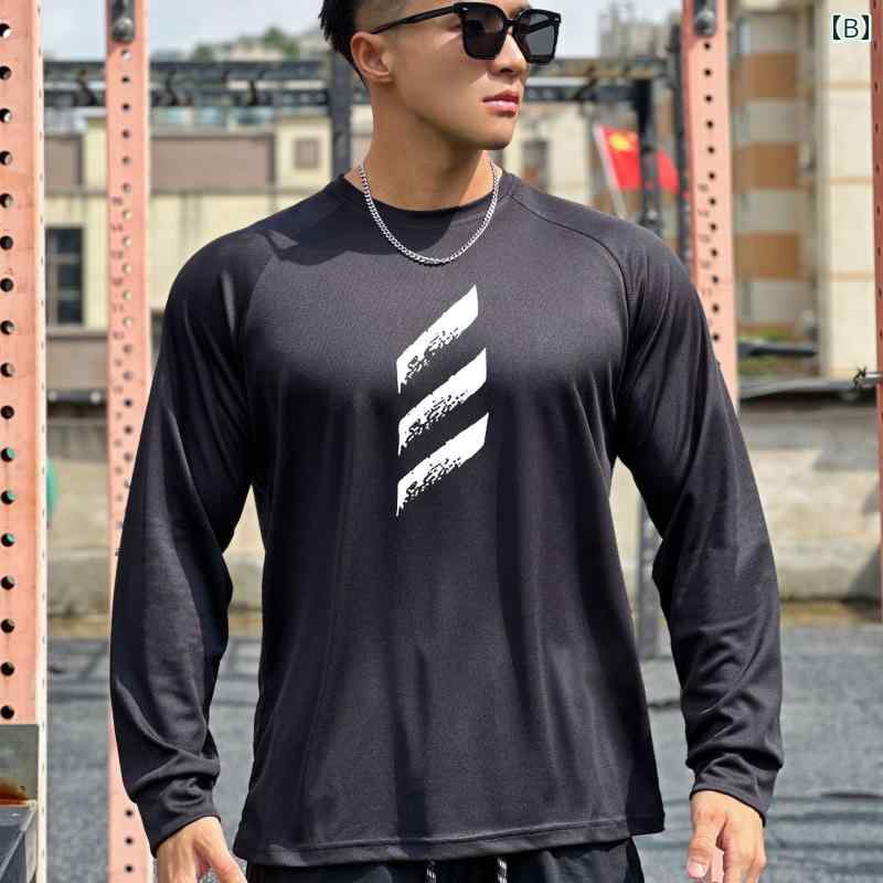 メンズ スポーツ 長袖 Tシャツ 通気性 快適 メッシュ 速乾 ストレッチ フィットネスウェア ランニング バスケットボール トレーニング 筋トレ トレンド
