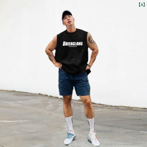 メンズ アメリカ ィー ラウンドネック ベスト ノースリーブ Tシャツ スポーツ チョッキ カジュアル フィットネス トップスス メンズ アメリカ ィー ラウンドネック ベスト ノースリーブ Tシャツ スポーツ チョッキ カジュアル フィットネス トップスス