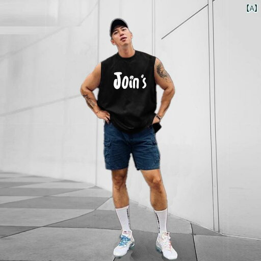 メンズ ノースリーブ Tシャツ カジュアル ラウンドネック ベスト トップスス 夏 ベスト ストリート メンズ ノースリーブ Tシャツ カジュアル ラウンドネック ベスト トップスス 夏 ベスト ストリート