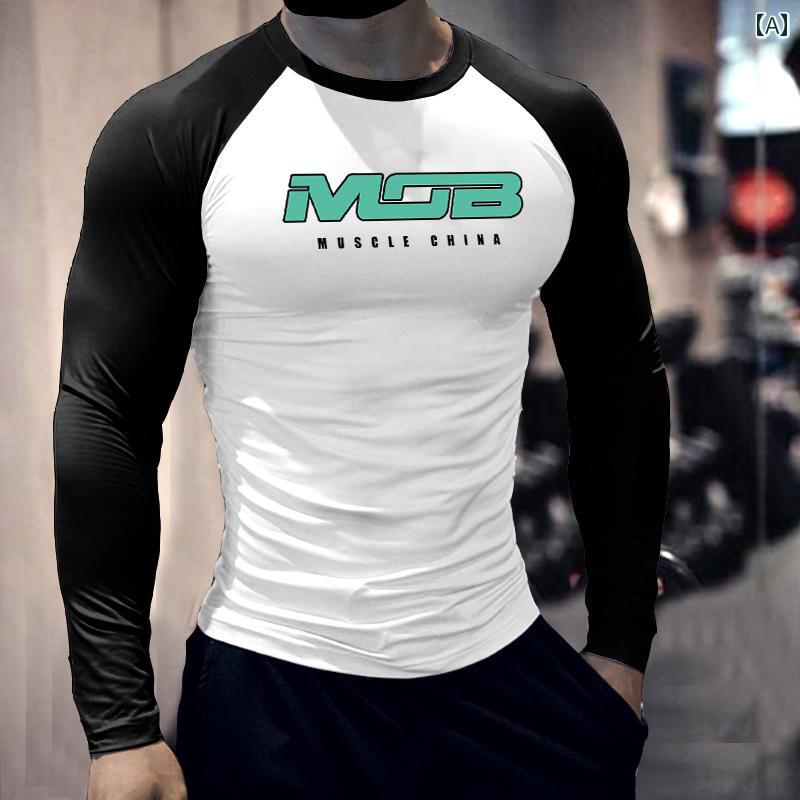 メンズ 速乾 タイツ フィットネス 長袖 秋冬 通気性 快適 快適 スポーツ ランニング高 ストレッチ トレーニング Tシャツ