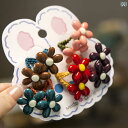 秋冬 ヘア バンド 韓国 カラフル 耐久性 小さめ 花 ゴム バンド 少女 頭 皮 セット ベビー 帽子