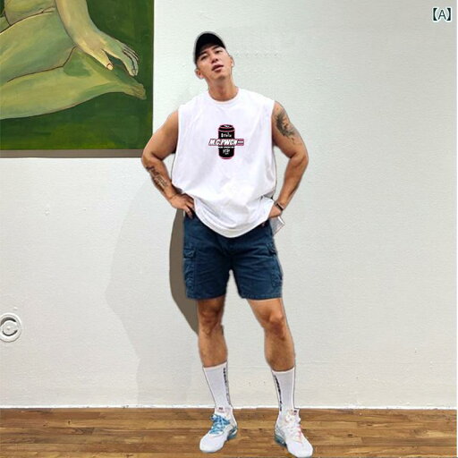 メンズ ノースリーブ Tシャツ アメリカン シンプル ベスト カジュアル ラウンドネック ベスト トップスス 夏 メンズ ノースリーブ Tシャツ アメリカン シンプル ベスト カジュアル ラウンドネック ベスト トップスス 夏