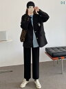 マタ ニテ パンツ 春秋 アウターパンツ カジュアル スーツ ワイド パンツ 大きめサイズ お腹 支える ドレープ フロア レングス パンツ マタ ニテ 春 物