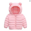 ダウンジャケット キッズ コート 子供服 アウター ファッション かわいい 秋冬 軽量 涼しい ベビー 男の子 女の子 フード 耳 ピンク レッド グリーン