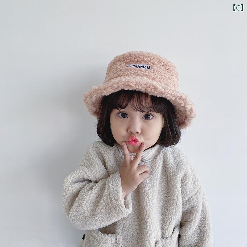 バケット ハット キッズ おしゃれ バケハ 帽子 子供 女の子 男の子 レディース メンズ 韓国 秋冬 黒 ベージュ ピンク 無地 タグ 耳 つば広 ボア もこもこ 防寒 暖かい レジャー