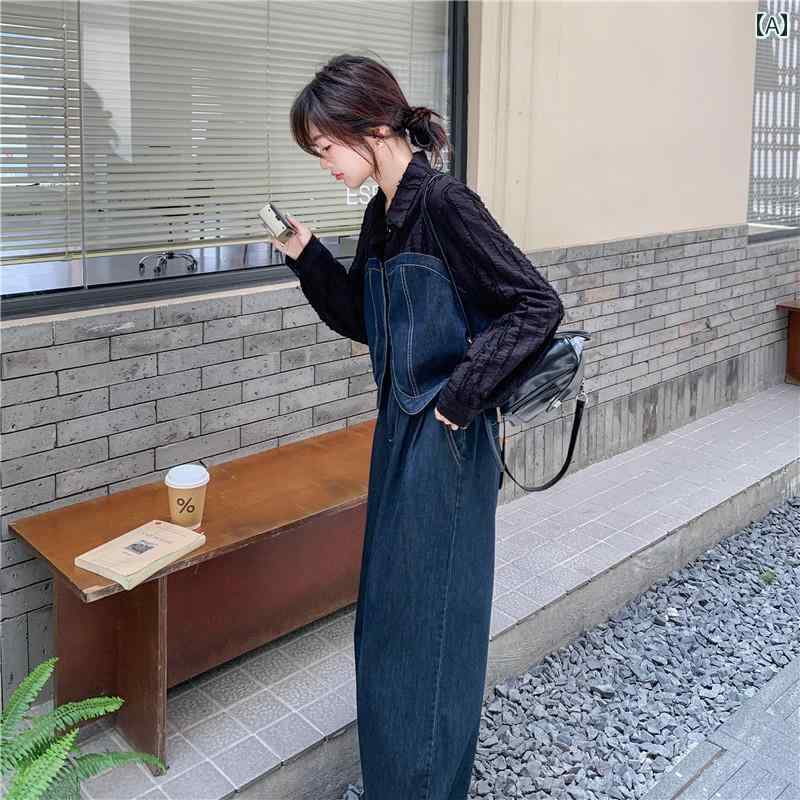 セットアップ レディース カジュアル おしゃれ デート 女子会 デニム 春秋 シャツ トップス ストレート ワイドレッグ パンツ 2点 セット