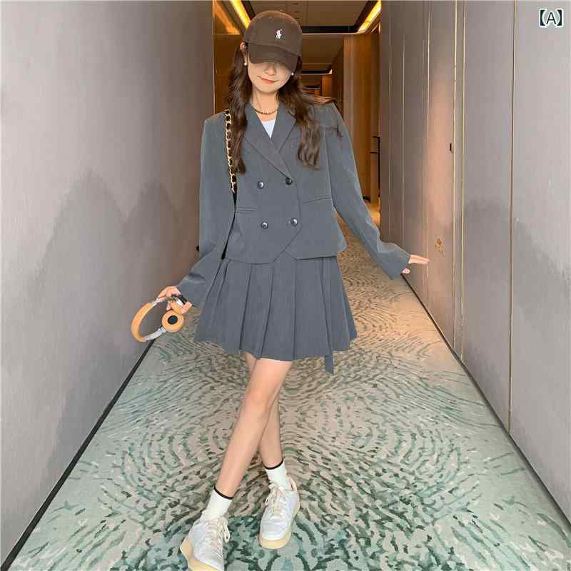 セットアップ レディース カジュアル おしゃれ デート 女子会 方 韓国 プレッピー お姫様 系 おしゃれ デート 女子会 プリーツスカート