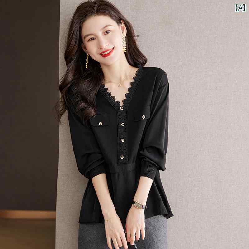 トップス レディース おしゃれ 上品 通勤 オフィス カジュアル 秋 婦人服 シャツ フェミニン レディ お姫様 ファン サン シャツ(4)