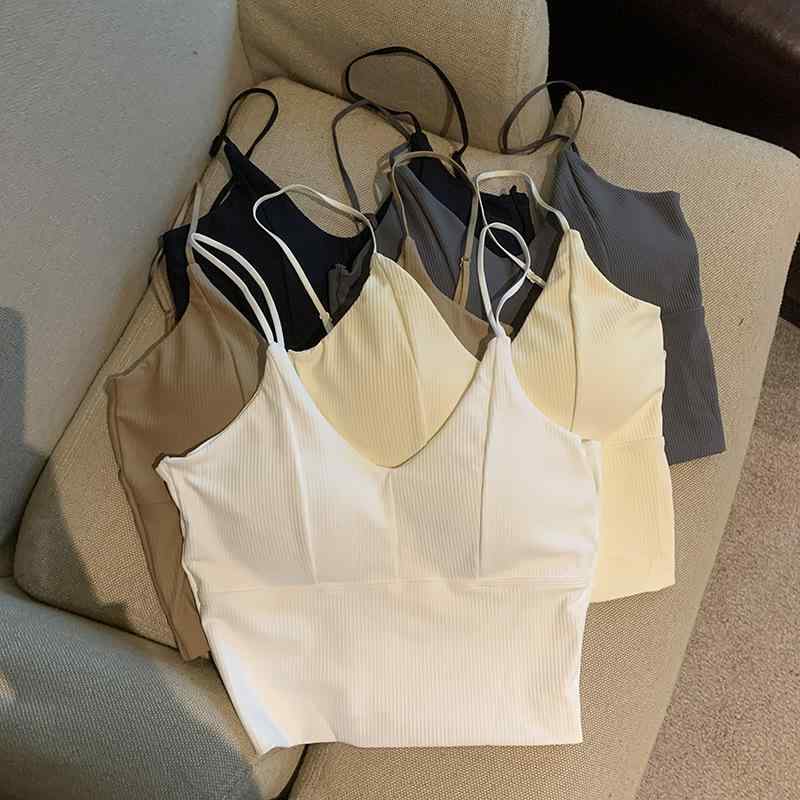 キャミソール タンクトップ レディース Vネック 美背 Uネック バックオープン ショート丈 春夏 セクシ..