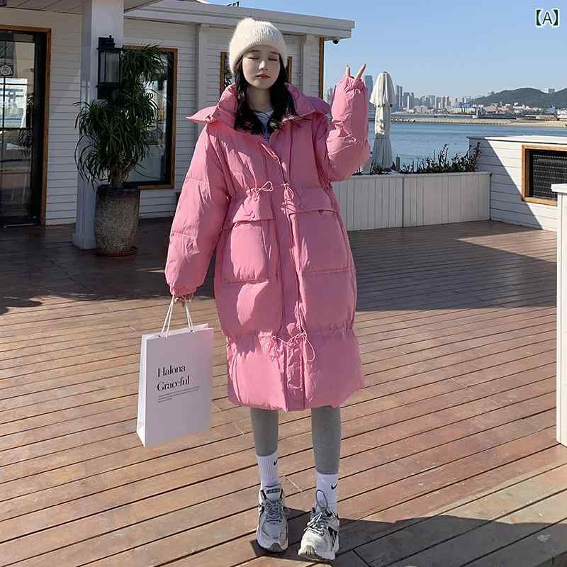 アウター レディース 冬 カジュアル 暖かい ピンク ダウン ジャケット 厚手 韓国 ウエスト セッター