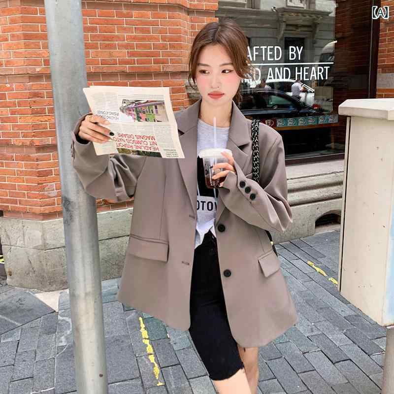 アウター レディース カジュアル おしゃれ 普段使い 通勤 快適 スリム ブレザー 春秋 スリット