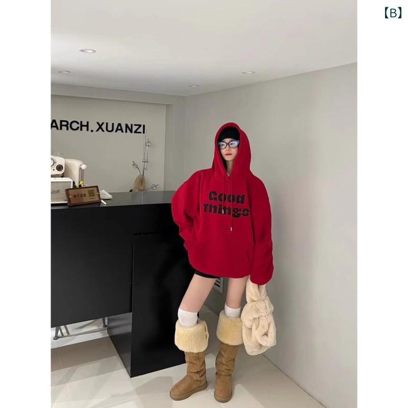 大きめサイズ メンズ スウェット カジュアル おしゃれ ファッション ぽっちゃり アメリカン レトロ 新年 シャツ フード シャツ レディース 冬 起毛 厚手 バーガンディィ ジャケット