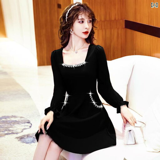 ワンピース レディース セクシー 華やか デート キャバ ドレス フレンチ ブラック 魅惑 秋 スリム スカート ワンピース レディース セクシー 華やか デート キャバ ドレス フレンチ ブラック 魅惑 秋 スリム スカート