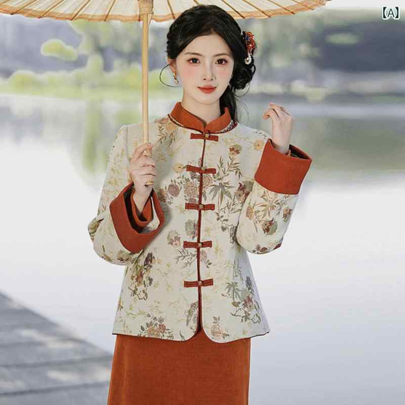 チャイナ風 レディース ファッション おしゃれ 上品 ベスト アンティーク ベスト ショート チョッキ 冬 ポニー クリップ アウター