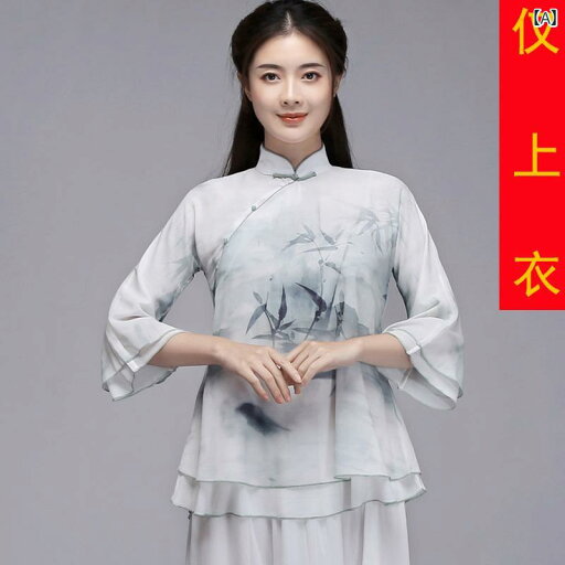 チャイナ風 レディース ファッション おしゃれ 上品 華やか レトロ 韓服 トップス 夏 瞑想 茶道 セットアップ 中国 唐 セットアップ チャイナ風 レディース ファッション おしゃれ 上品 華やか レトロ 韓服 トップス 夏 瞑想 茶道 セットアップ 中国 唐 セットアップ