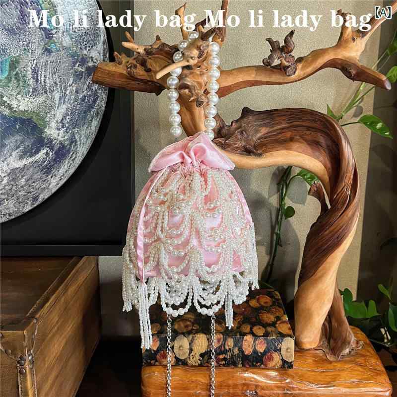 インド ビーズ タッセル パール バケット チャイナ ビーズ 刺繍 ビーズ 織 ハンド