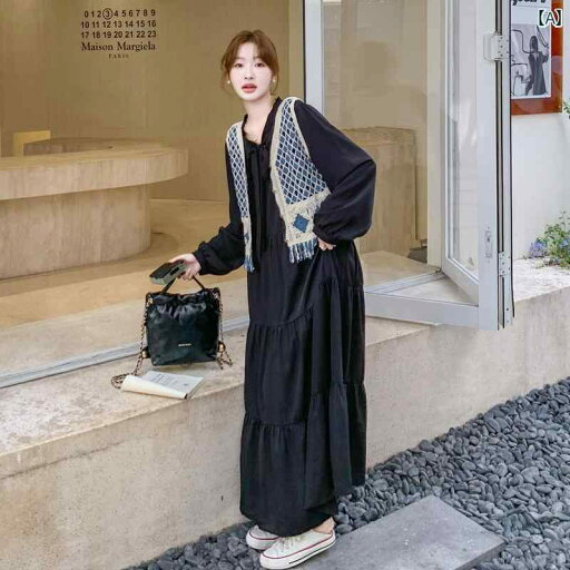 レディース ファッション カジュアル おしゃれ デート 女子会 普段使い レトロ タッセル ニット ベスト フレンチ ブラック コーヒーブレーク ドレス 秋服装 レディース ファッション カジュアル おしゃれ デート 女子会 普段使い レトロ タッセル ニット ベスト フレンチ ブラック コーヒーブレーク ドレス 秋服装