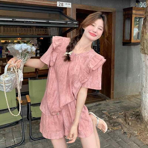 レディース ファッション カジュアル おしゃれ デート 女子会 普段使い ピンク リラックス 衣装 セット 夏 衣装 セット ショートパンツ 2点 セット レディース ファッション カジュアル おしゃれ デート 女子会 普段使い ピンク リラックス 衣装 セット 夏 衣装 セット ショートパンツ 2点 セット