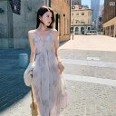 レディース ファッション カジュアル おしゃれ デート 女子会 普段使い インク フローラル 肩ひも スカート フレンチ ジェントル スーパー フェアリー 美しい 海辺 休暇 ドレス カーディガン 2点 セット