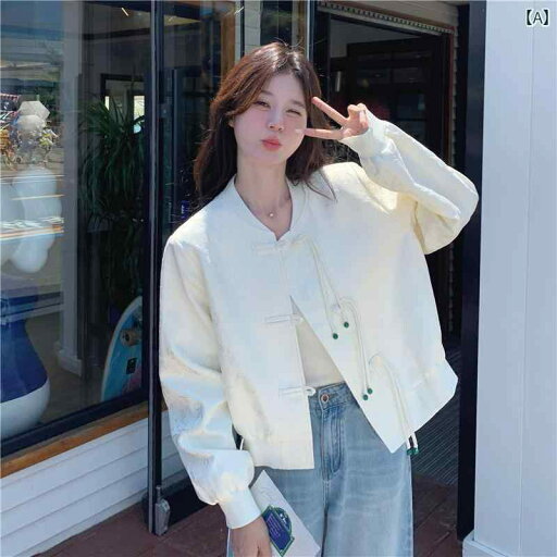 アウター レディース カジュアル おしゃれ 普段使い チャイナ風 コート ショート カーディガン 春秋 長袖 プレート ボタン 刺繍 アウター レディース カジュアル おしゃれ 普段使い チャイナ風 コート ショート カーディガン 春秋 長袖 プレート ボタン 刺繍