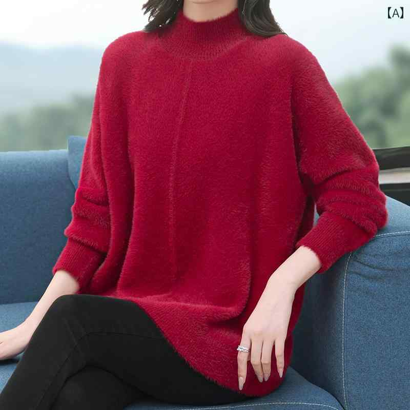 トップス レディース おしゃれ カジュアル 秋冬 ハーフ タートルネック ショート セーター ファッショ..