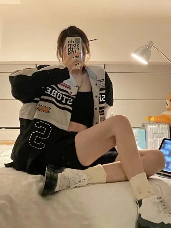 アウター レディース カジュアル おしゃれ 普段使い ヴィンテージ風風 オートバイ 秋 韓国 レトロ サイ..