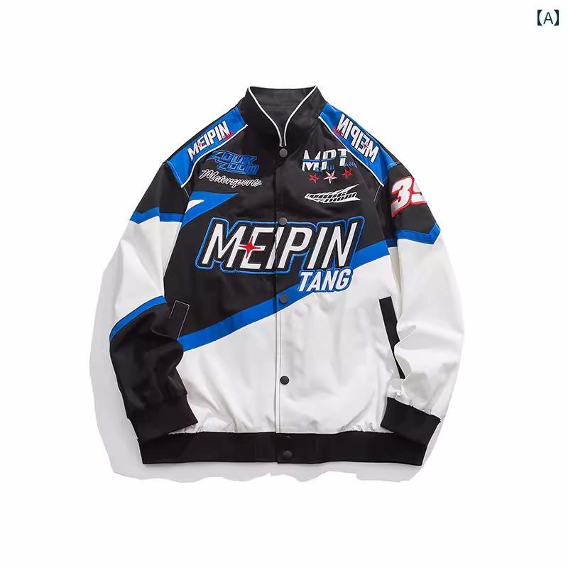 アウター レディース カジュアル おしゃれ 上品 ジャケット メンズ 秋 アメリカン ストリート レーシン..