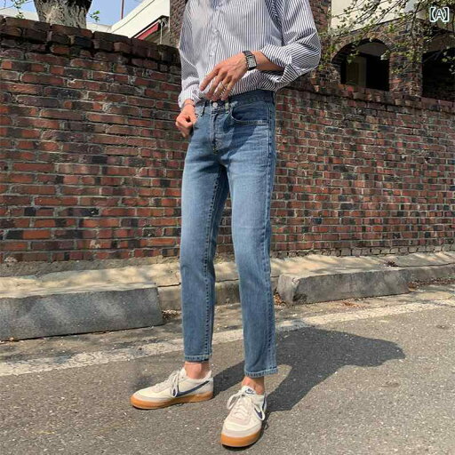 デニム メンズ パンツ カジュアル おしゃれ 軽量 涼しい 涼しい カラー ジーンズ 秋 トレンド イン スリムフィット アンクレット 九分丈 韓国 ファッション 快適 デニム メンズ パンツ カジュアル おしゃれ 軽量 涼しい 涼しい カラー ジーンズ 秋 トレンド イン スリムフィット アンクレット 九分丈 韓国 ファッション 快適