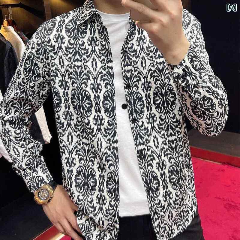 メンズ トップス カジュアル ファッション おしゃれ 薄手 涼しい 涼しい 通気性 快適 快適 長袖 シャツ ジャケット 日焼け防止 花柄 シャツ ファッション