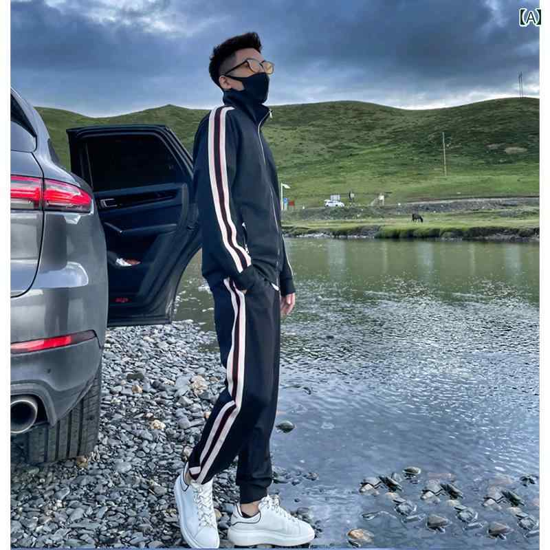 セットアップ メンズ カジュアル おしゃれ 普段使い 春秋 リボン ジャケット パンツ カップル スポーツ..