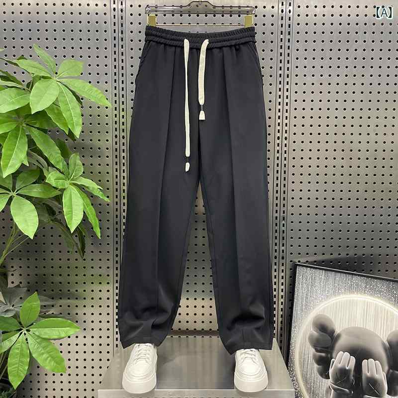 ズボン メンズ カジュアル おしゃれ パンツ 夏新 ドレー ピー 韓国 ストレート トレンディ スポーツ 無地(4.0)