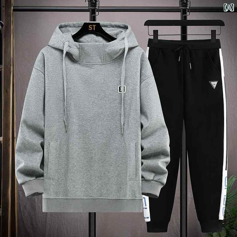 セットアップ メンズ カジュアル おしゃれ 高校生 青春 春秋 スウェットシャツ トレンディ 大きめ 子供 スポーツ