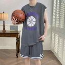 セットアップ メンズ カジュアル おしゃれ 夏 ひんやり 快適 速乾 Tシャツ ボーイズ ベスト ジャージ 13歳 バスケットボール ユニフォーム