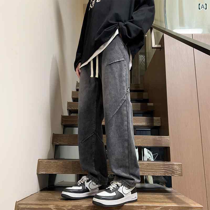 デニム メンズ パンツ カジュアル おしゃれ 春秋 ジーンズ 12歳 13歳 14歳 ストレート 15歳 ロング(4)