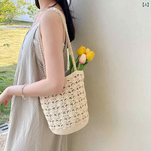 レディース バック おしゃれ 普段使い 韓国 織 綿糸 手織り ショルダー 休暇 ビーチ バケツ 麦わら かバック レディース バック おしゃれ 普段使い 韓国 織 綿糸 手織り ショルダー 休暇 ビーチ バケツ 麦わら かバック
