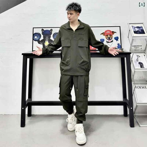 セットアップ メンズ カジュアル おしゃれ 春秋 アウトドア スポーツ マルチ ポケット プルオーバー スウェットシャツ レッグ ストレート スウェットパンツ 登山 セットアップ メンズ カジュアル おしゃれ 春秋 アウトドア スポーツ マルチ ポケット プルオーバー スウェットシャツ レッグ ストレート スウェットパンツ 登山