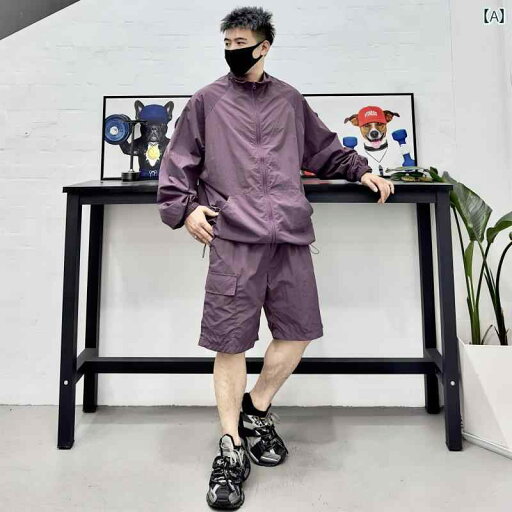 セットアップ メンズ カジュアル おしゃれ 普段使い 夏 トレンド ファッション 長袖 ショート パンツ セット ゆったり アウトドア 薄手 涼しい 涼しい 日焼け防止 服 速乾 2点 セット セットアップ メンズ カジュアル おしゃれ 普段使い 夏 トレンド ファッション 長袖 ショート パンツ セット ゆったり アウトドア 薄手 涼しい 涼しい 日焼け防止 服 速乾 2点 セット