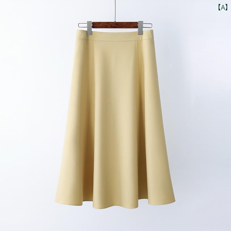 スカート レディース おしゃれ 上品 カジュアル デート 女子会 春 新 ハイウエスト アンブレラ 膝上 レングス aライン ドレープ