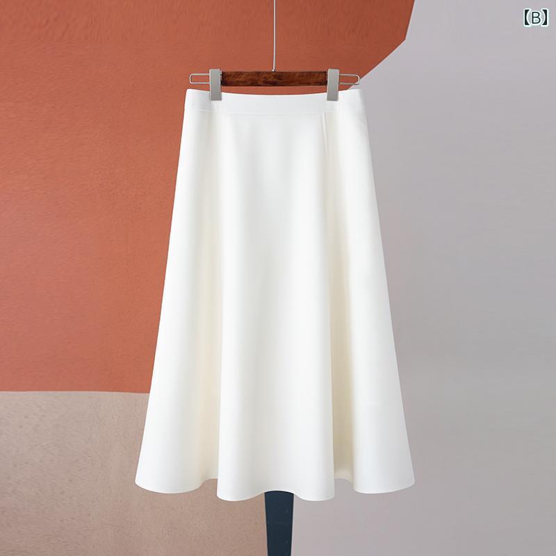 おうち健康生活のスカート レディース おしゃれ 上品 カジュアル デート 女子会 春 新 ハイウエスト アンブレラ 膝上 レングス aライン ドレープ｜アングル2