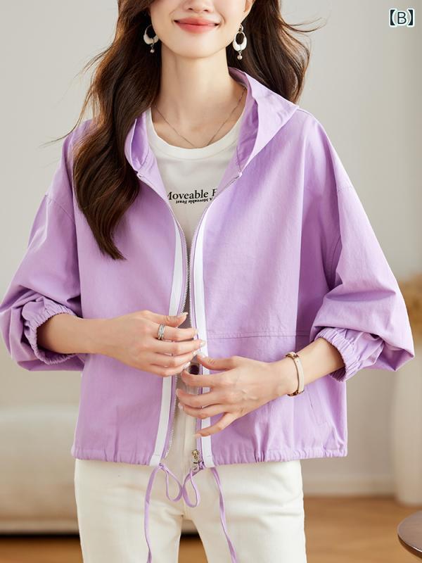 アウター レディース カジュアル おしゃれ 普段使い 初秋 カジュアル ジャケット 春秋 フード カーディガン ショート 秋 フィット