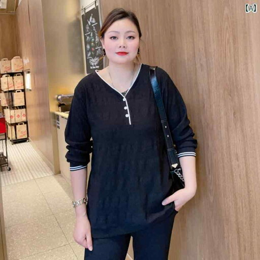 大きめサイズ レディース おしゃれ ファッション カジュアル デート 女子会 ぽっちゃり 婦人服 秋服 シンプル Vネック ニット Tシャツ 大きめサイズ レディース おしゃれ ファッション カジュアル デート 女子会 ぽっちゃり 婦人服 秋服 シンプル Vネック ニット Tシャツ