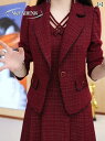 大きめサイズ レディース おしゃれ ファッション カジュアル フェミニン 上品 デート 女子会 秋 洋風 母 スリム ジャケット ドレス 軽量 涼しい 涼しい 涼しい 涼しい ラグジュアリー スカート トレンド