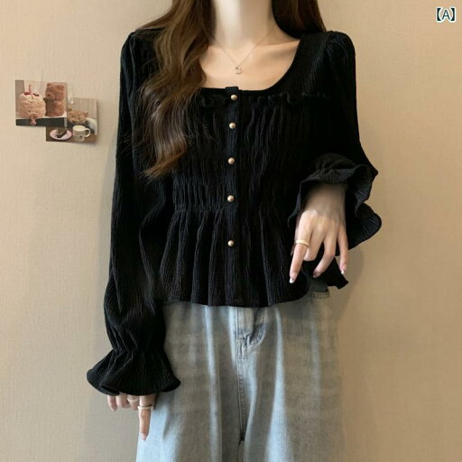 大きめサイズ レディース おしゃれ ファッション カジュアル デート 女子会 普段使い フレンチ プリーツ 長袖 シャツ 秋冬 スリム 体型カバー トップス 大きめサイズ レディース おしゃれ ファッション カジュアル デート 女子会 普段使い フレンチ プリーツ 長袖 シャツ 秋冬 スリム 体型カバー トップス
