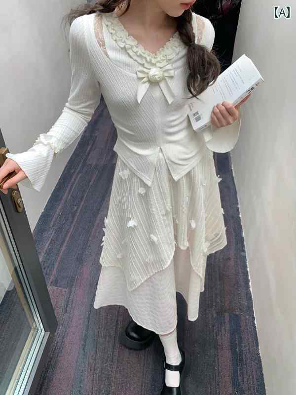 大きめサイズ レディース おしゃれ ファッション カジュアル デート 女子会 普段使い 立体 蝶 ベージュ スカート スリム ゆったり