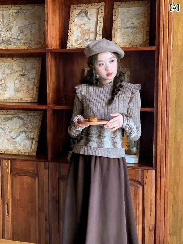 大きめサイズ レディース おしゃれ ファッション カジュアル デート 女子会 普段使い ぽっちゃり チョコレート ミックス カラース ボトム シャツ ぽっちゃり 黒い 耳が スリム