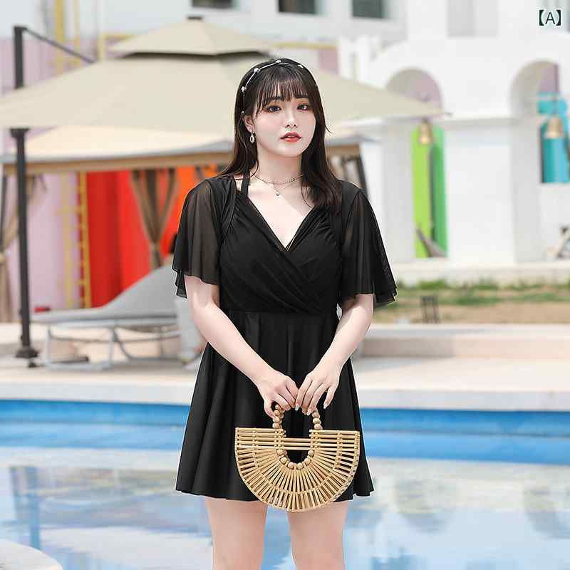 大きめサイズ レディース カジュアル ファッション 普段使い デート 女子会 婦人服 夏 服 ぽっちゃり スリム 体型カバー スカート ワンピース 水着