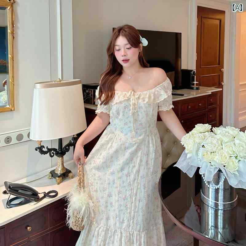 大きめサイズ レディース おしゃれ ファッション 上品 フェミニン デート 女子会 普段使い フレンチ 美しい フリル ドレス ウエスト 細く 丈夫 花柄 スカート