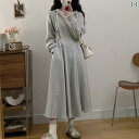 大きめサイズ レディース おしゃれ ファッション カジュアル 上品 フェミニン ワンピース デート 女子会 普段使い 冬 チャイナ風 フレンチ ウエスト スリム インナーウェア 厚手 フード スウェットシャツ ドレス