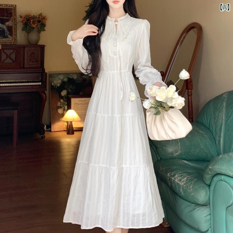 大きめサイズ レディース おしゃれ ファッション カジュアル 上品 フェミニン デート 女子会 普段使い ホワイトムーン 軽量 涼しい 涼しい 涼しい 涼しい 涼しい フレンチ フレッシュ 優しい 白 ドレス 春夏 ウエスト スリム フェアリー ロング スカー